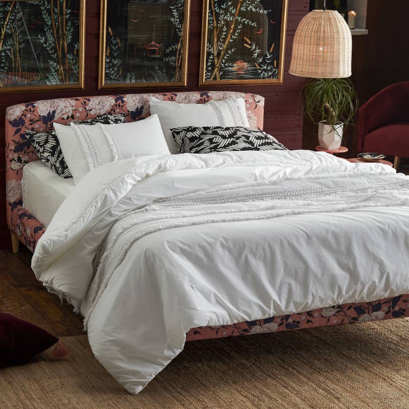 Includes a comforter and two matching shams. Price: + (available in two colors and two sizes)