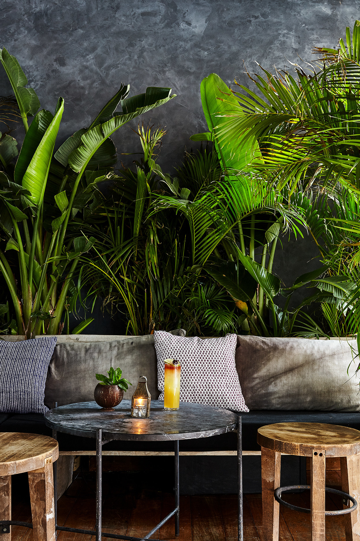 Taking up two floors at the James New York in SoHo, Gitano Jungle Room focuses on a tropical-theme and brings a a taste of Tulum and the colonial towns of the Yucatán Peninsula to New York City with an elevated in-door experience. In addition to unique cocktails made with imported mezcal that adds a new level of sophistication, Jungle Bar also serves Mexico and Mayan inspired menu.