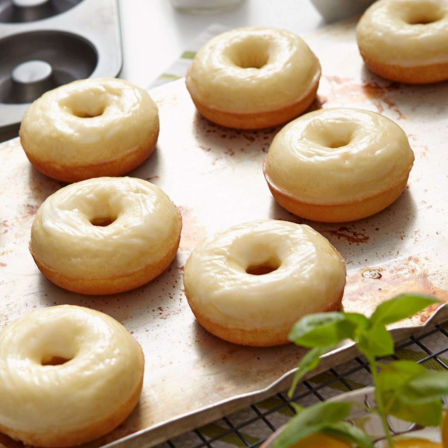 Donuts that were made in the pan