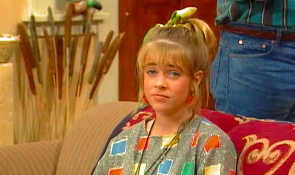 A screenshot of Melissa as Clarissa on &quot;Clarissa Explains It All&quot;