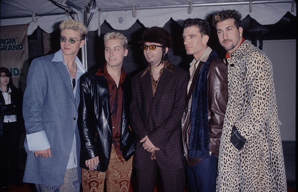 A picture of NSYNC on the red carpet of the Billboard Awards in 1998