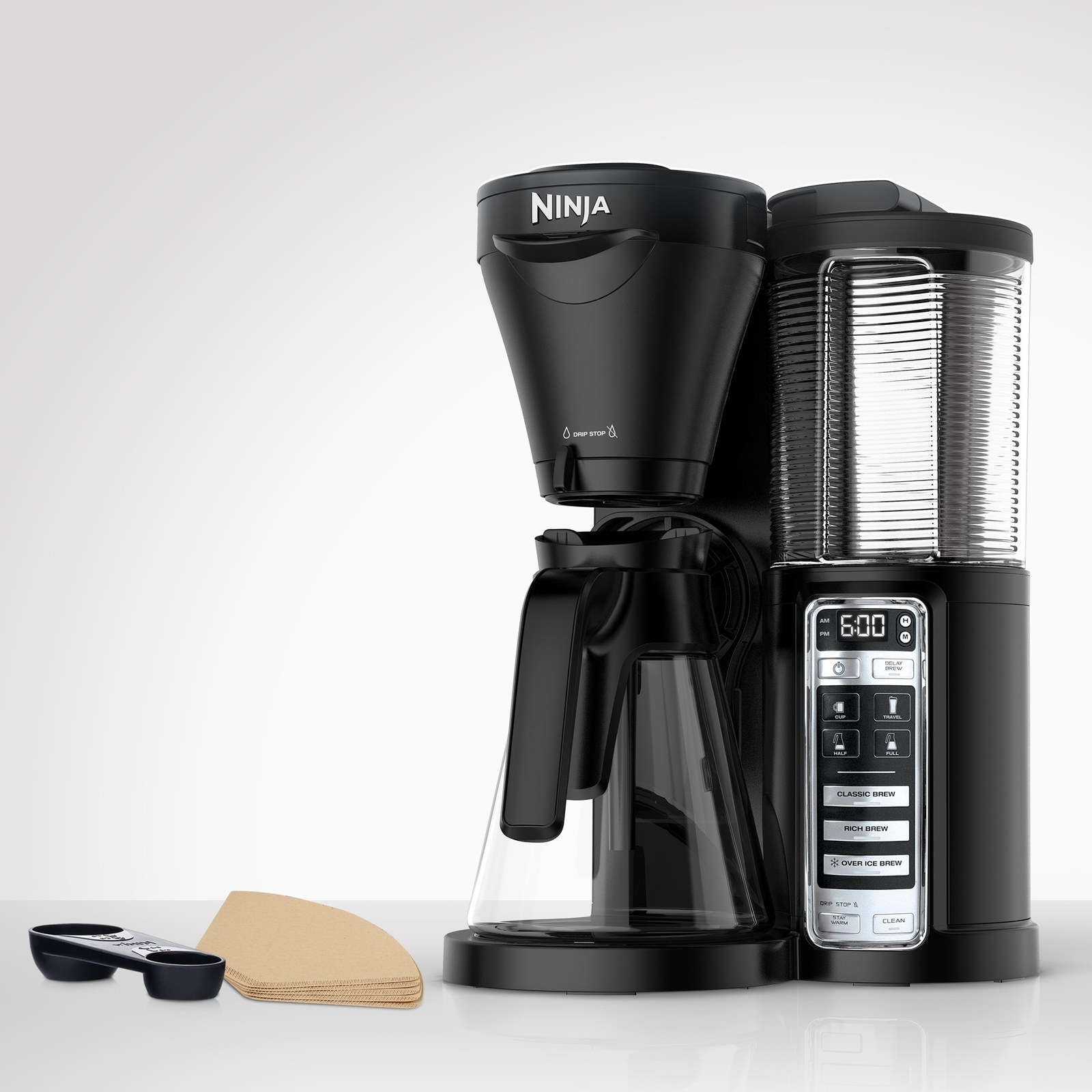 Restored Ninja SingleServe, PodFree Coffee Maker Bar with Hot and