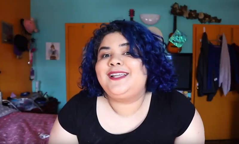 Valentin in one of her YouTube videos.