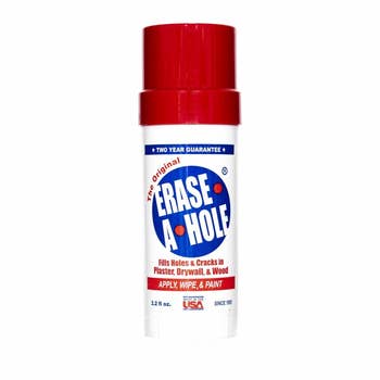 A bottle of the Erase-A-Hole drywall repair putty