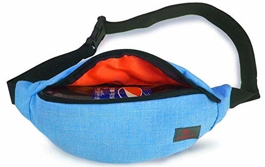 light blue fanny pack 