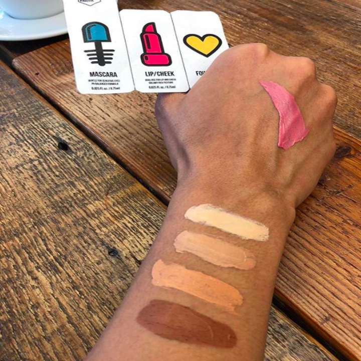 A swatch test of the different shades available. 