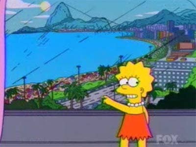 In 2002’s “Blame It on Lisa,” the family went to Rio de Janeiro. While the episode featured a lot things that weren't flattering to the city — like muggings and kidnappings happening in the city — according to Yeardley the tourism board seemed to be especially upset about the Simpsons being attacked by monkeys (because it's a city and monkeys don't live in Rio).