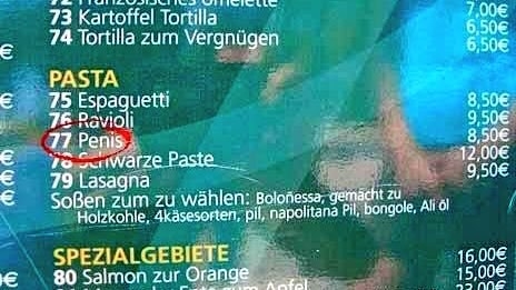 24 extrem witzige SpeisekartenFails