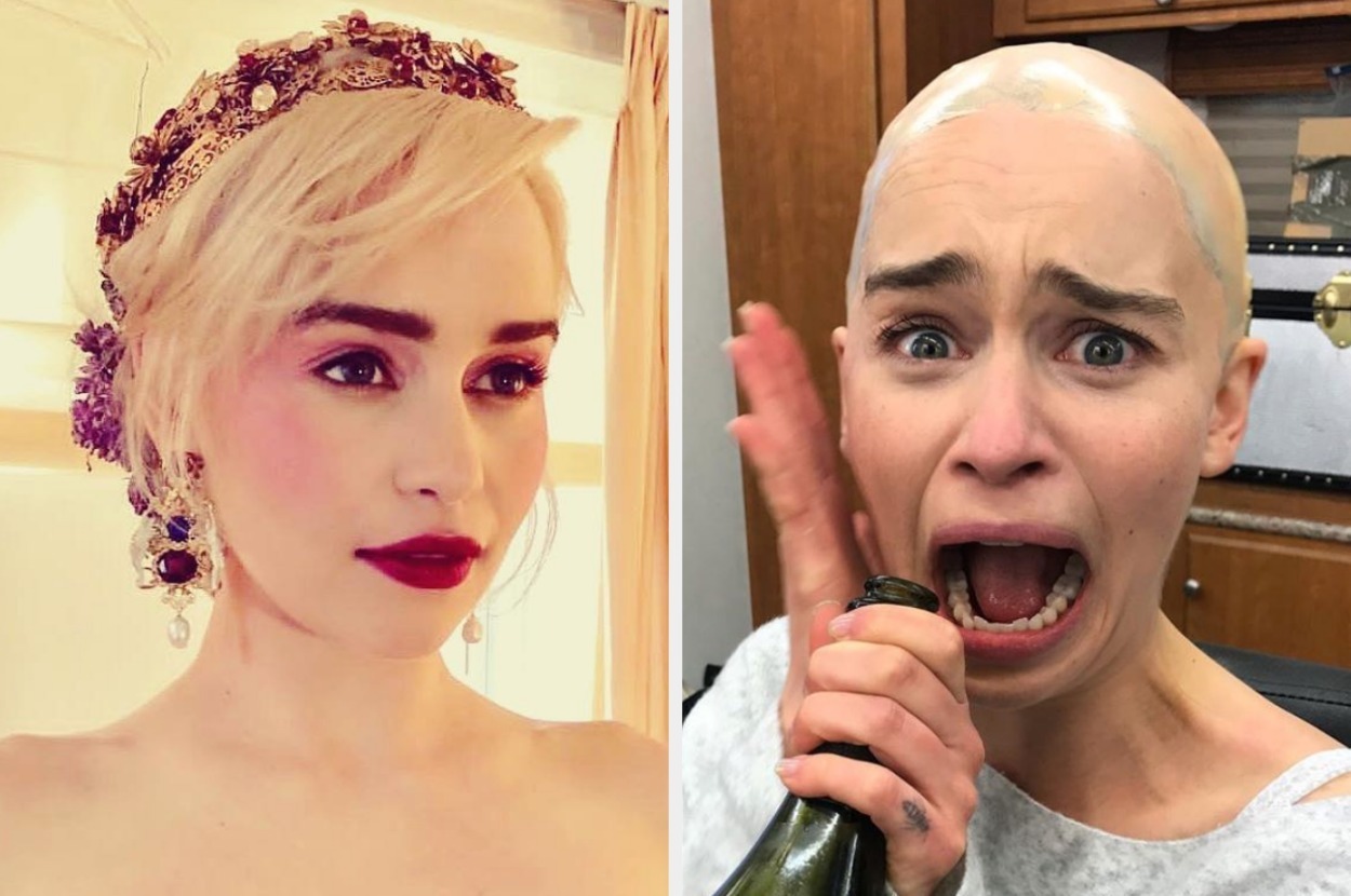 Emilia Clarke Shared A Pic Of What Her Head Looks Like Before Her