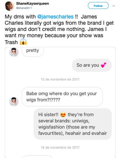 13 Alleged Messages Screenshots From James Charles That Have Surfaced Since The Tati Scandal