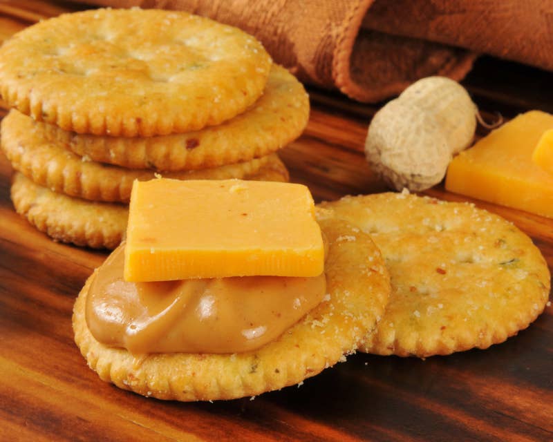 Or even just cheese dipped into the peanut butter jar.