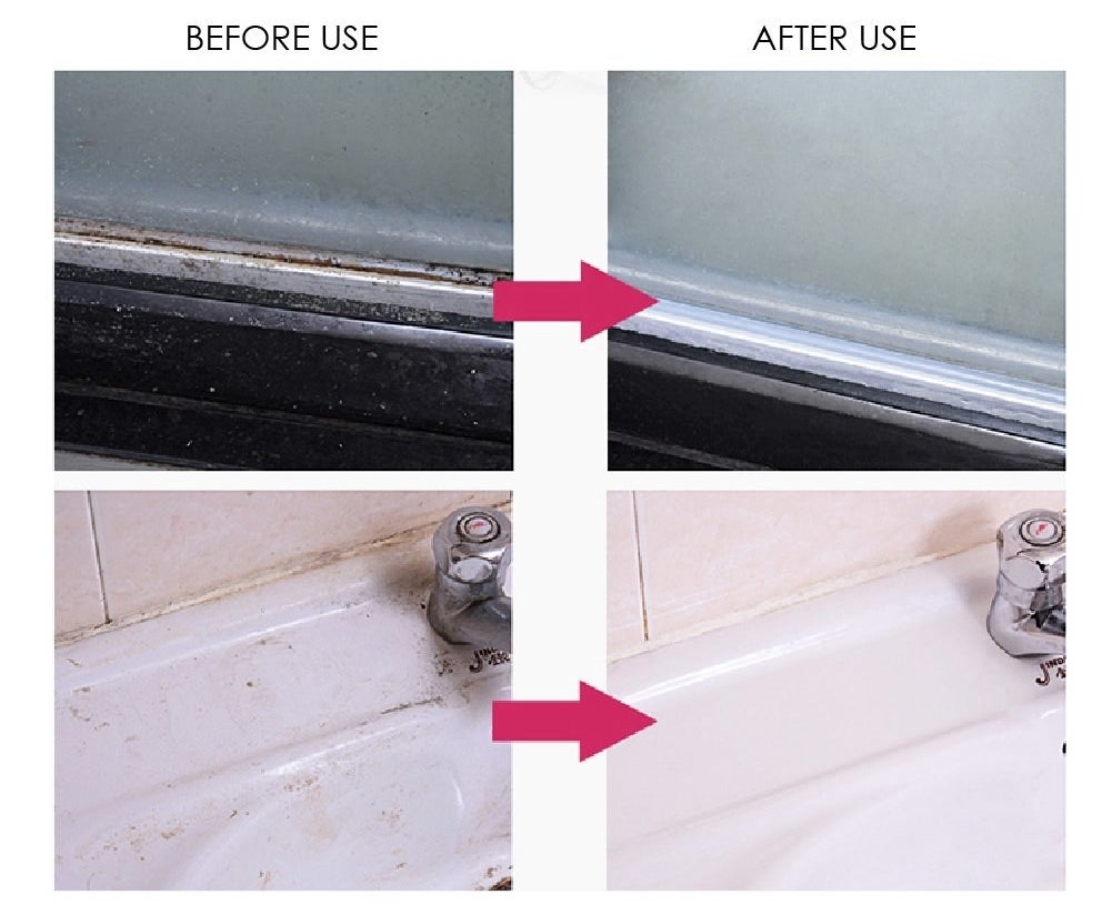 a collage of images showing before and after the cleaner&#x27;s use