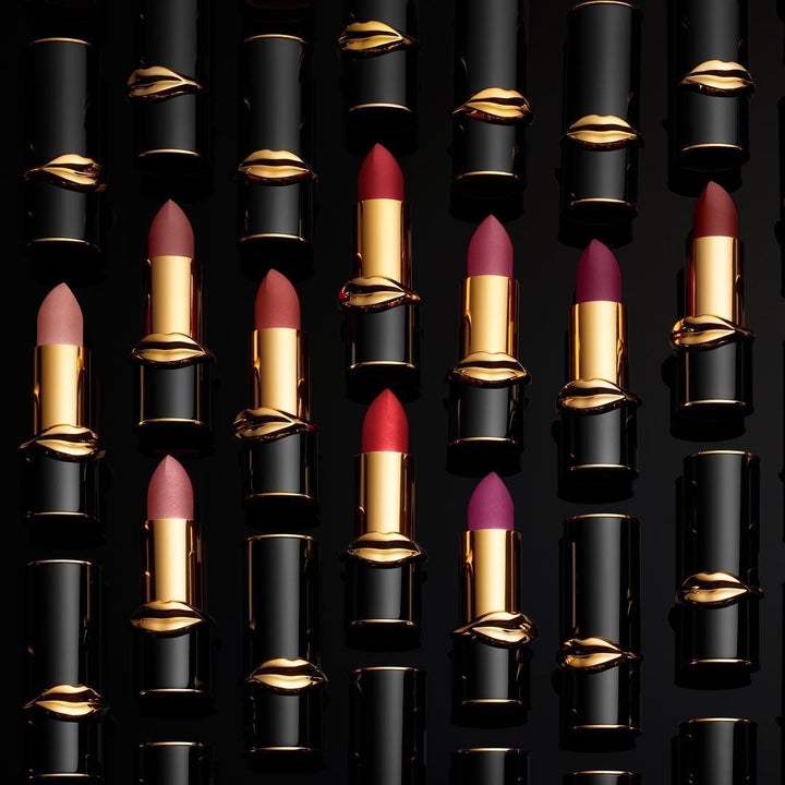 the black and gold lipstick tubes