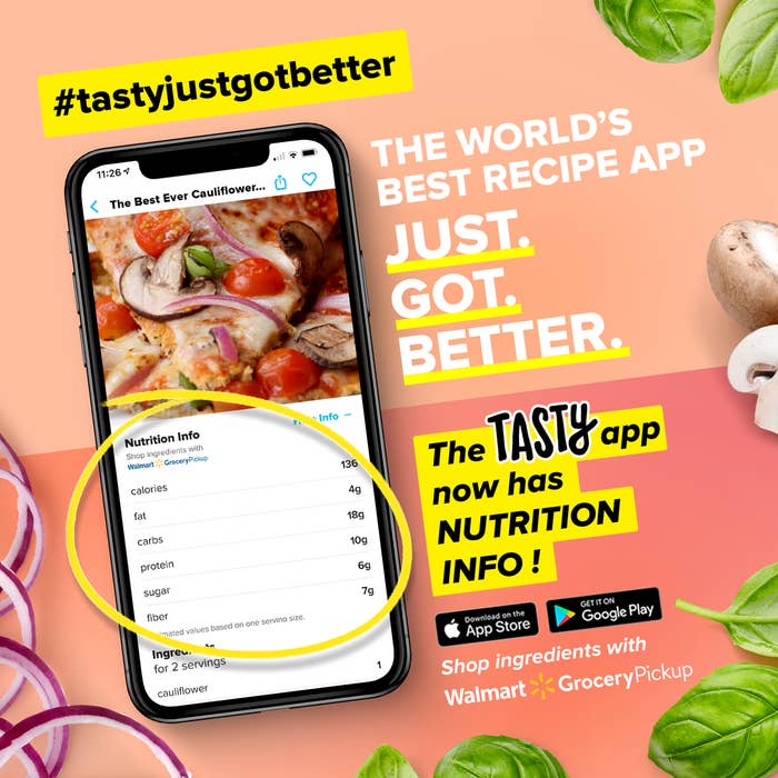 Tasty Has Added Nutrition Info To Their Recipes On Both Their Site And App