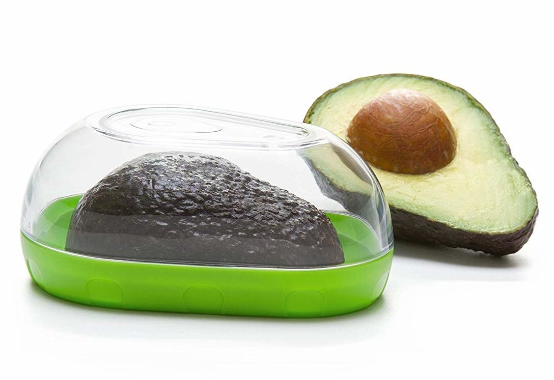 container with avocado