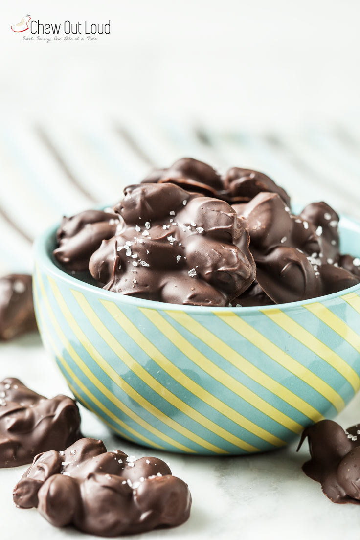 Chocolate almond clusters