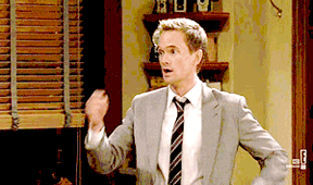 gif of Neil Patrick Harris in the show &quot;how I met your mother&quot; doing a &quot;mind blown&quot; motion