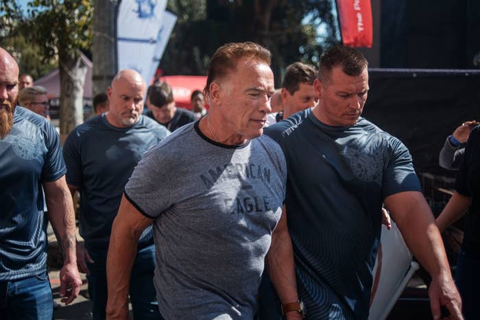 Schwarzenegger at the Arnold Classic Africa in Johannesburg on Saturday.