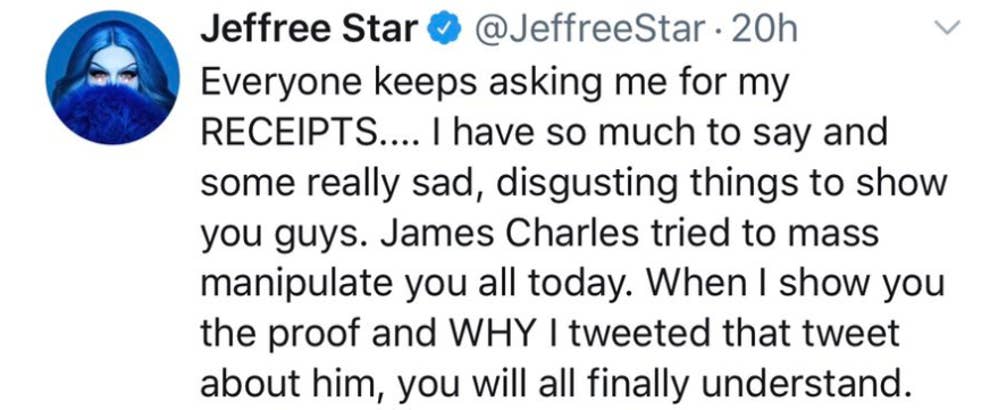 Jeffree Star Has Aplogised To James Charles And Says He Is Done With The Drama