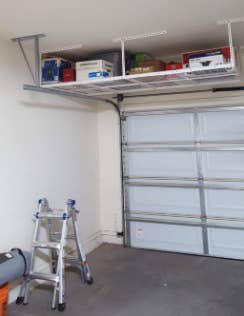overhead storage in a garage