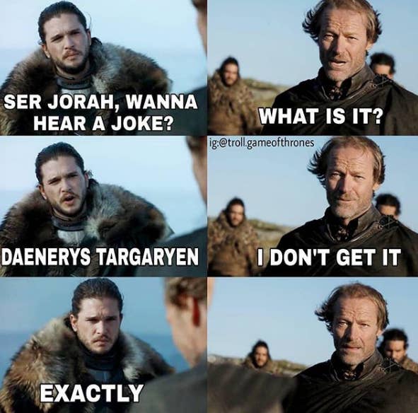 900+ Game of thrones memes ideas  game of thrones funny, game of thrones,  memes