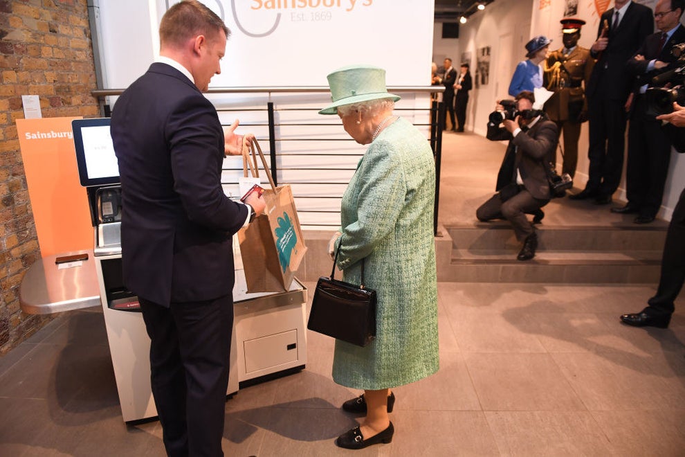 Queen Elizabeth Learned How To Use SelfCheckout At The Grocery Store