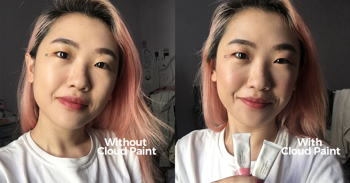 cloud paint swatches tan skin