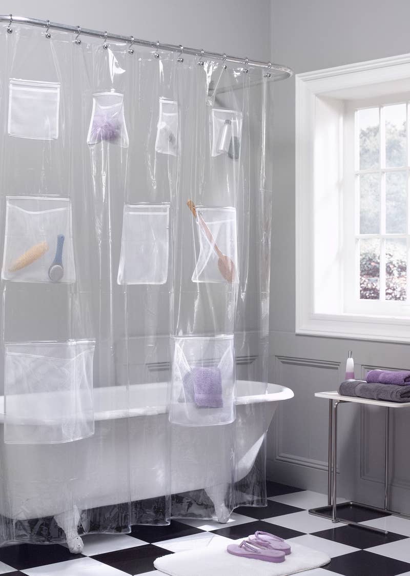 Promising review: "Good quality; it has several pockets with two different sizes. It's perfect for organizing and storing bathroom/cleaning/toiletries items. I put my decorative shower curtain in front of it so you don't see anything. It allows me to then have more room under my sink." —Mommyorganizer
Price: .84