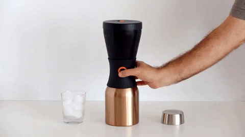 The brewing carafe dispenses coffee directly into a vacuum insulated bottle so you can serve it or take it to go. The directions are pretty straightforward: Simply add coffee in the stainless steel mesh filter (in the top brewing carafe), pour in water, close the lid, let it brew for 12–24 hours, then hit the release button in the middle to transfer all the delish coffee into the insulated carafe (you can add ice cubes, too). The iced joe will stay cold for hours and hours! Price: $29.88