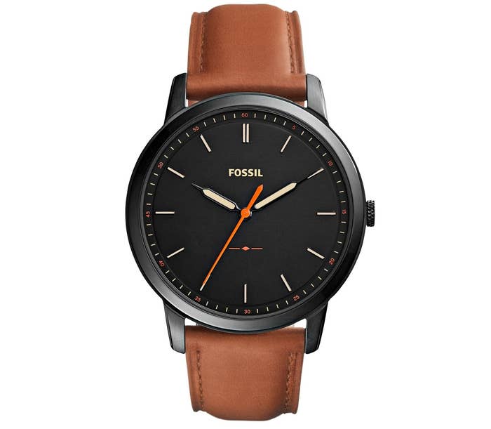 This is water resistant up to 50 meters!Promising review: "Bought this for my boyfriend for his birthday and he absolutely loved it! It's sleek...elegant but casual. Happy with this purchase." —MelissaPrice: $115 (available in two colors)