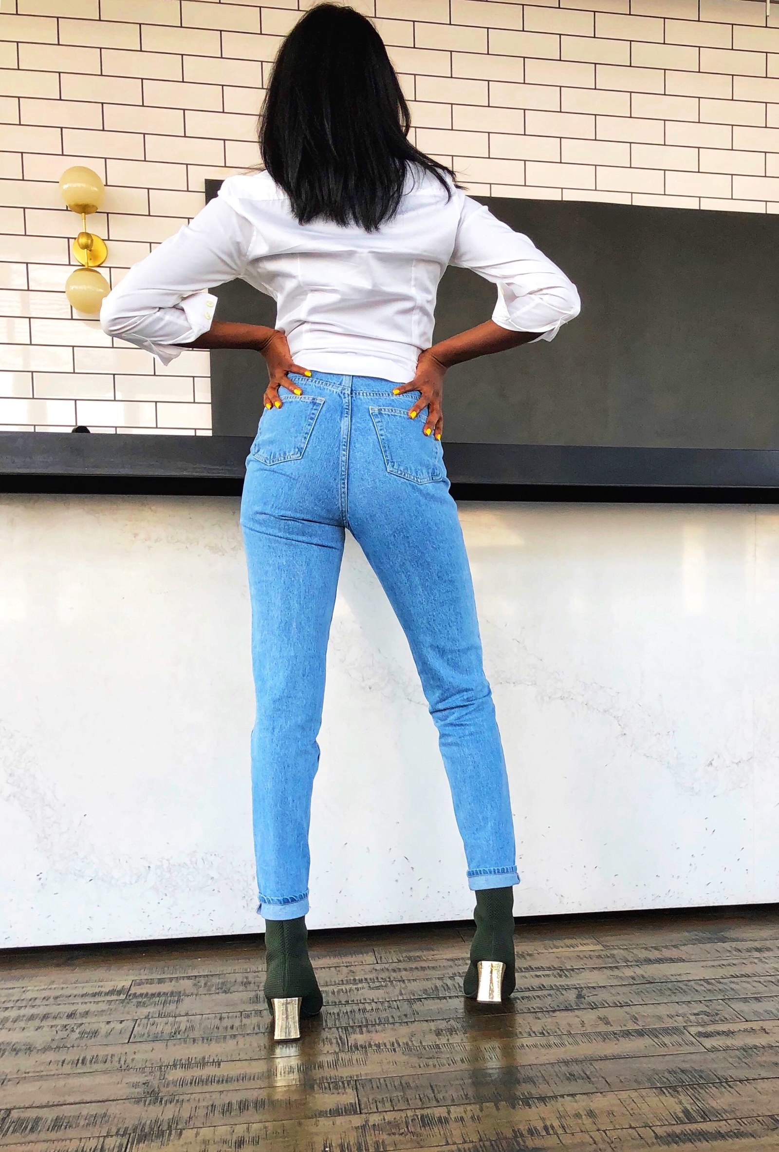 best high waisted jeans for tall ladies