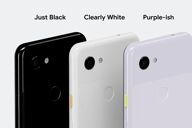 Pixel 3a   ①Just Black ②Clealy White