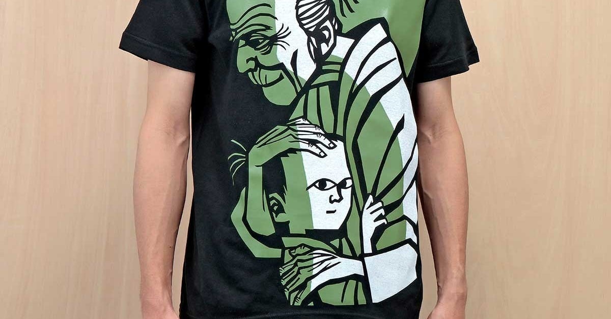 豆太とじさまがゴールドに輝く！名作絵本「モチモチの木」のTシャツに