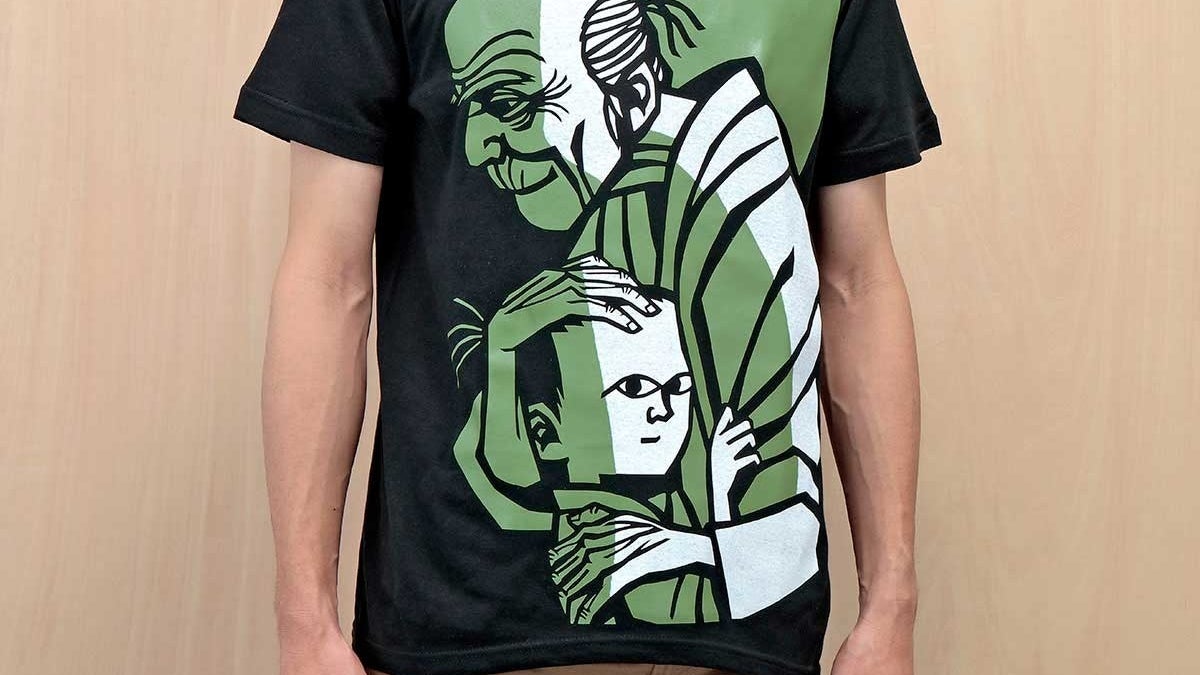 豆太とじさまがゴールドに輝く！名作絵本「モチモチの木」のTシャツに 