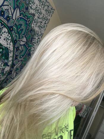 Same reviewer's hair now toned cool platinum blonde