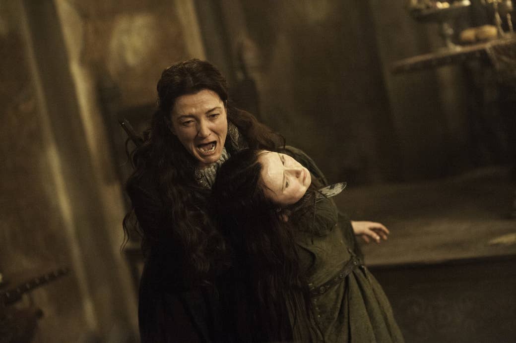 Fairley as Catelyn Stark in Season 3, Episode 9.