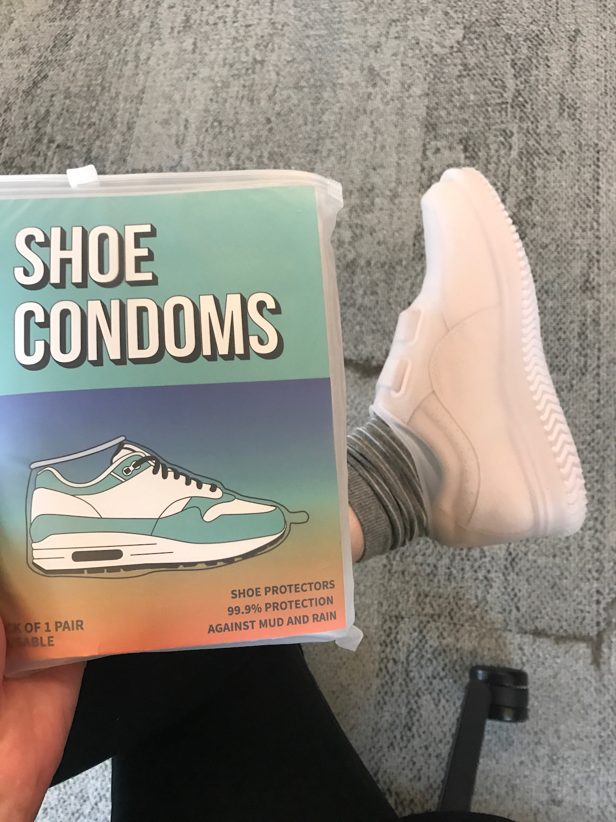 Don't be silly, wrap your willy-cool sneaks! 