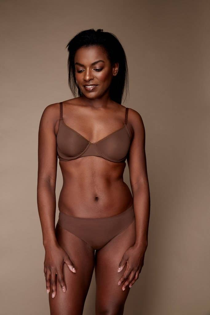 Handsome Brown, Bodily Female Bra with Pitpus, Lingerie Located on