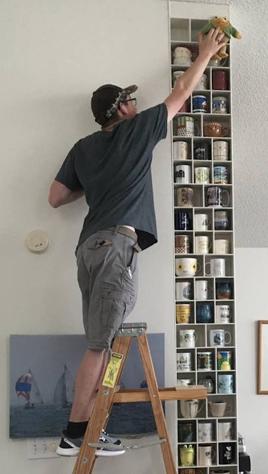 This Man Built A Whole Wall For His Girlfriend S Mug Collection