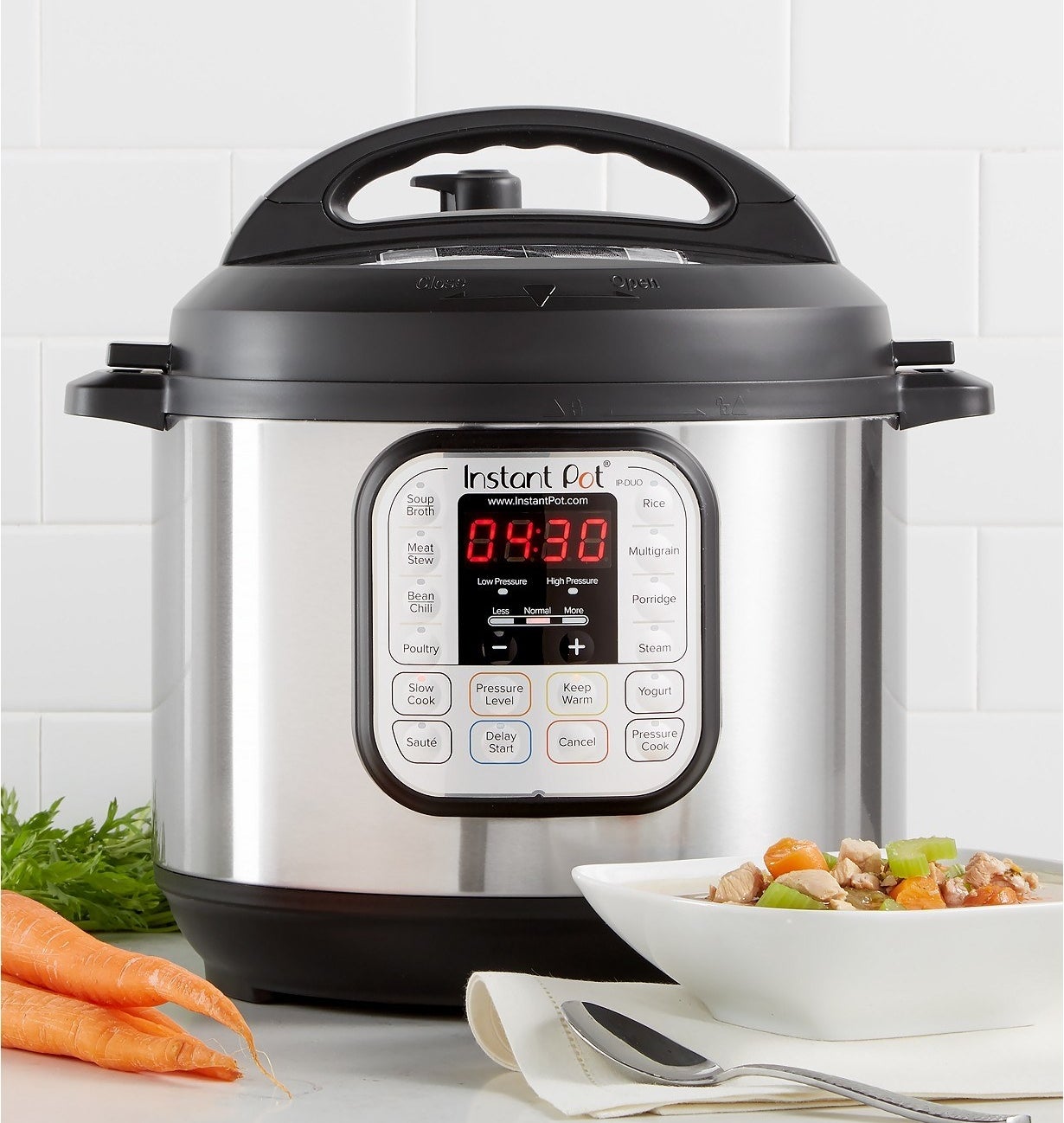 The Instant Pot, featuring a digital display