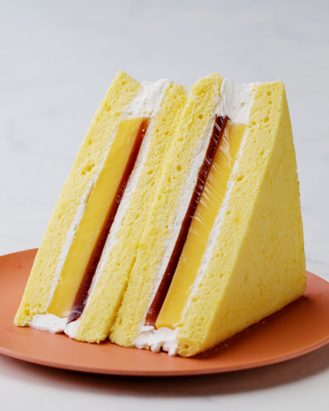 ふんわりプルプルっ♪プリンのシフォンケーキサンド