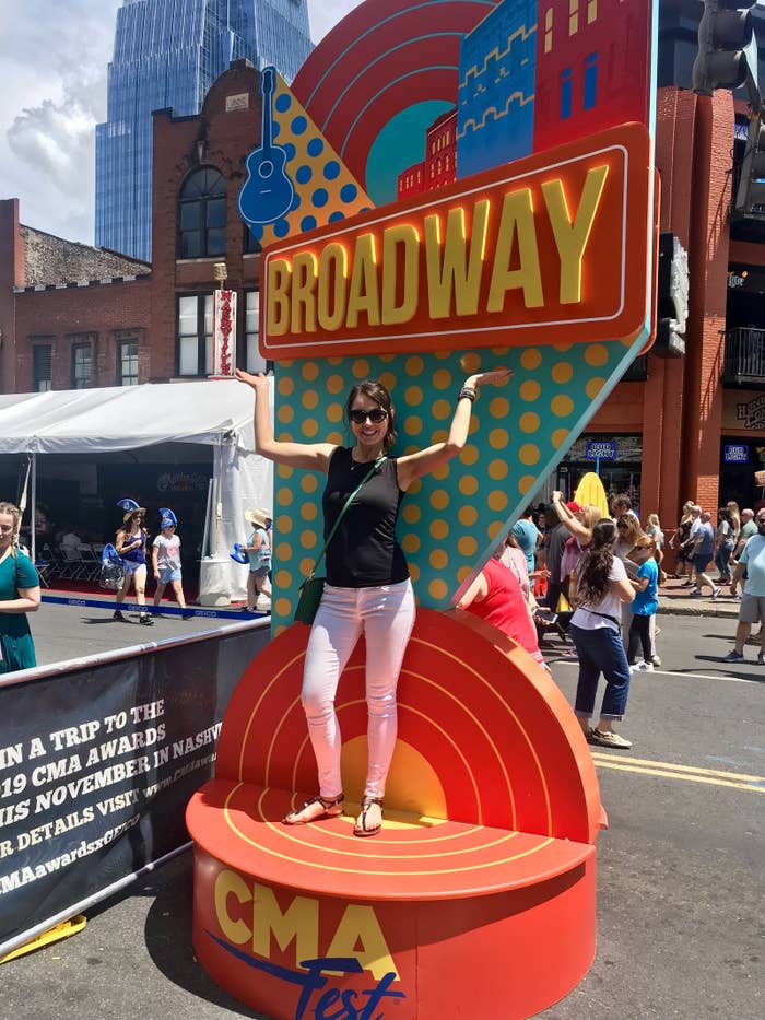 Krista Torres on Nashville&#x27;s Broadway strip.
