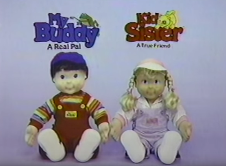 Screenshot of My Buddy and Kid Sister dolls