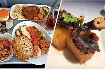 Estas são as comidas da primeira classe de 24 companhias aéreas