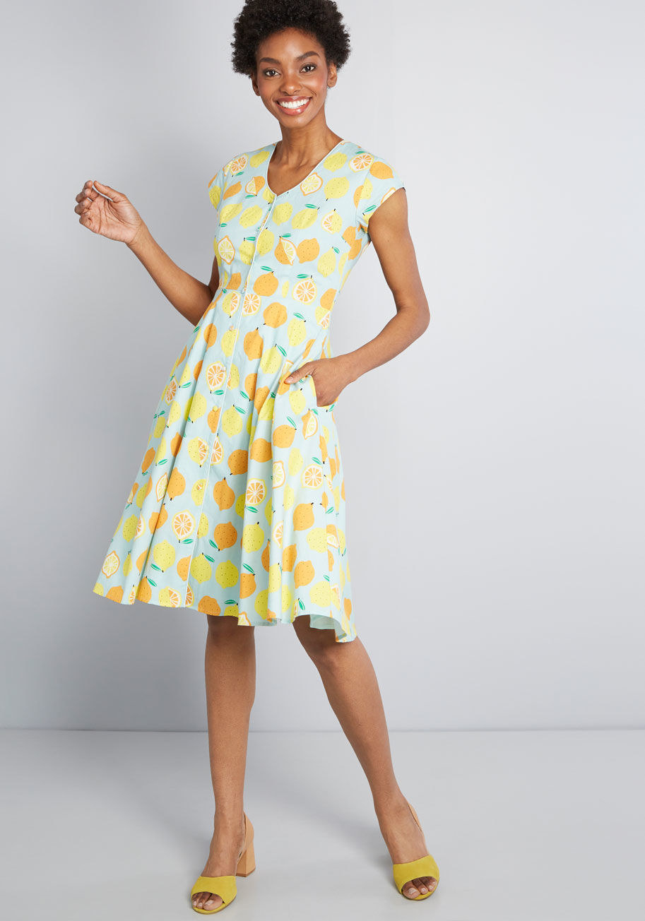 Lemon Print Dress Canada Online Deals ...