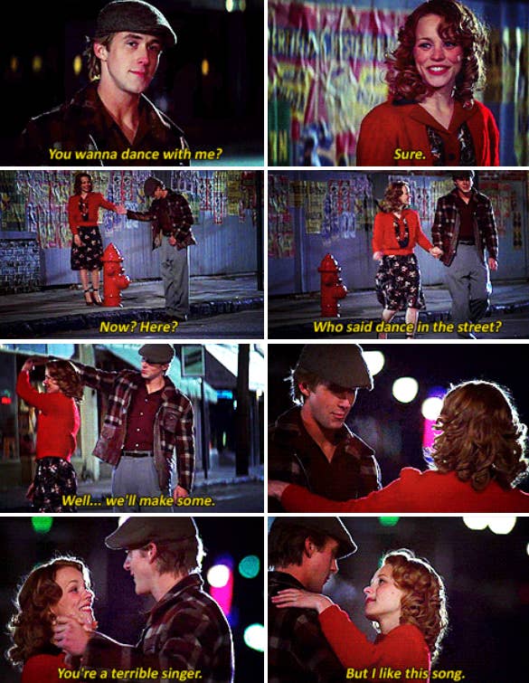 the notebook noah and allie dancing in the street