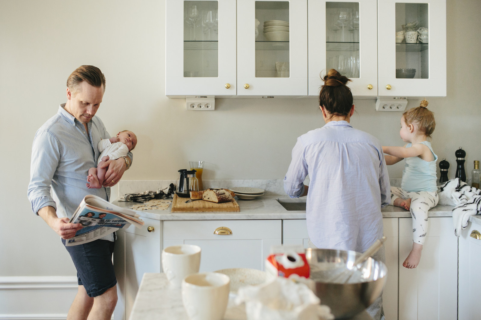 Happy Family in the Kitchen