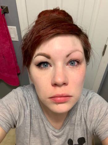 Lifestyle reviewer with half of of face of makeup long past as a result of washcloth