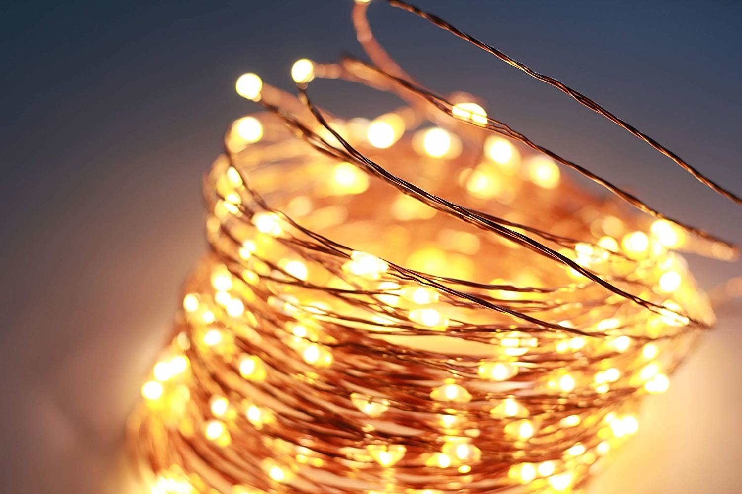 coiled wire string lights 