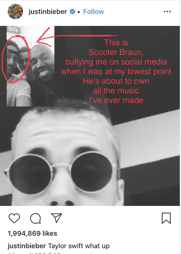 Taylor Swift Just Called Out Scooter Braun Justin Biebe